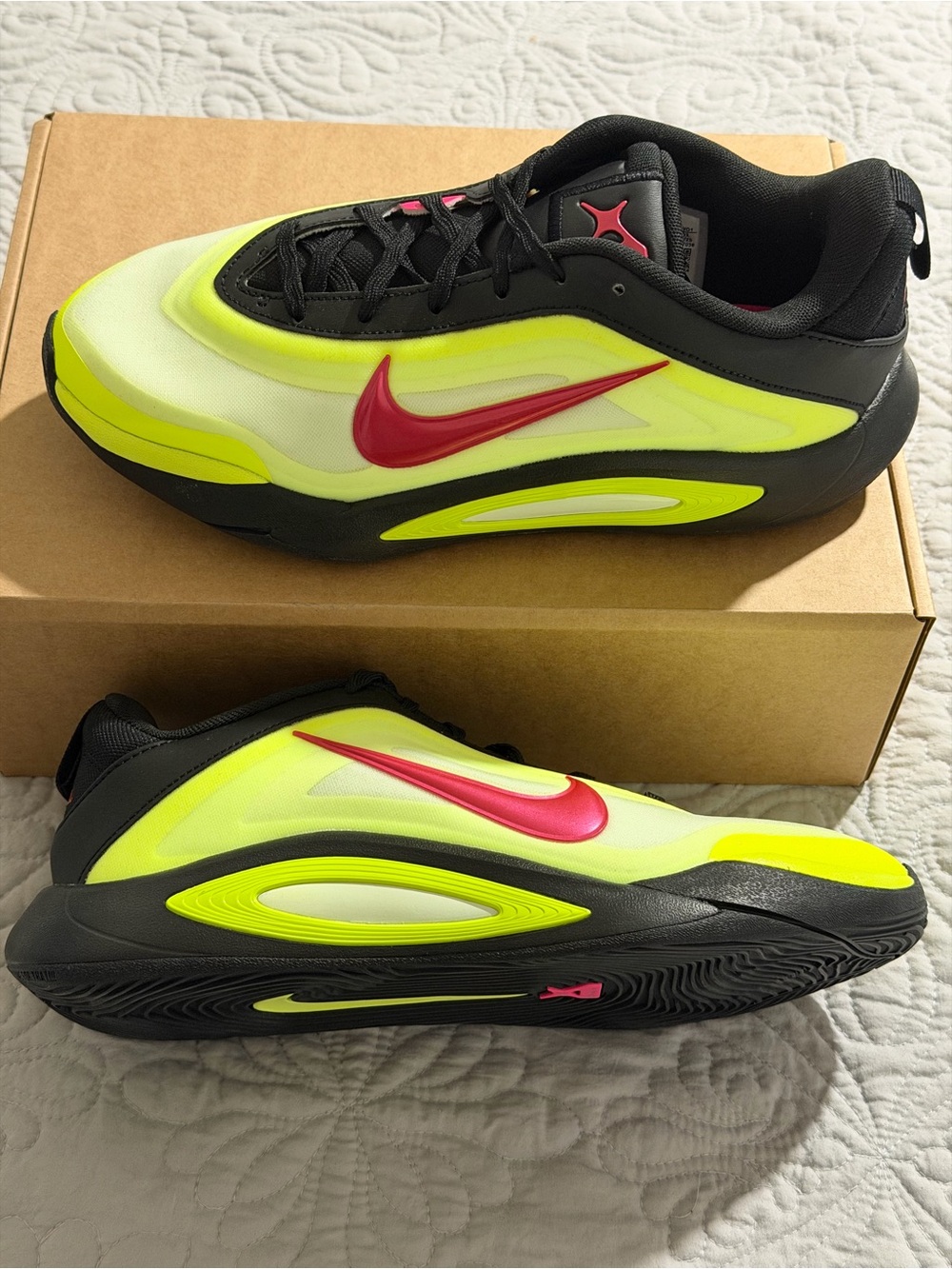 Nike A'One 'Leo Lights' Basketball Shoes HQ2294-001 Youth Size 6Y
